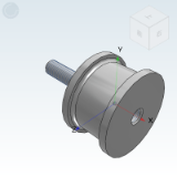 NHF29_NHE42 - Rubber shock absorbing seat, one end external thread, one end internal thread