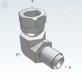 WSB26_27 - 74 Conical flared sealing transition joint/Metric thread/90 ° bend joint