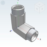 WSB53_54 - 60 ° cone sealing transition joint/British BSP thread/90 ° bend joint