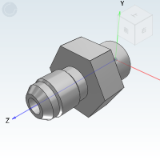 WSC07_08 - 74 ° conical flared sealing transition joint, one end with American JIC thread and one end with British BSP thread · external thread