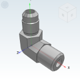 WSC18_19 - 74 ° cone flared sealing transition joint 90 ° bend joint · one end American JIC thread and one end American NPT thread