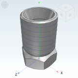 WSD25_28 - Plug type transition joint·Metric Thread · External Thread · 24 ° Conical Seal